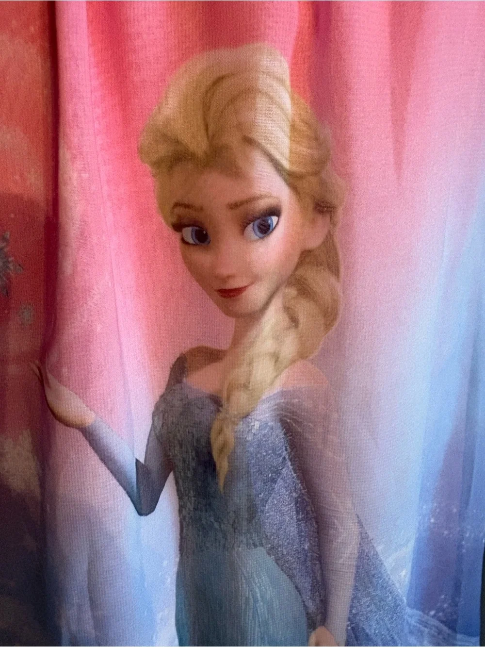 Disney Pink and Blue Ombré Frozen Elsa Swing Dress - Like New